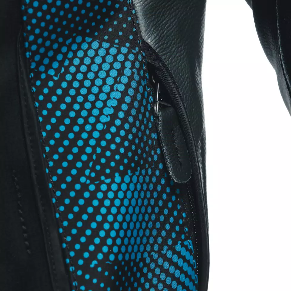 AVRO 5 - WOMEN'S MOTORCYCLE LEATHER JACKET - BLACK/TEAL/ANTHRACITE - 11