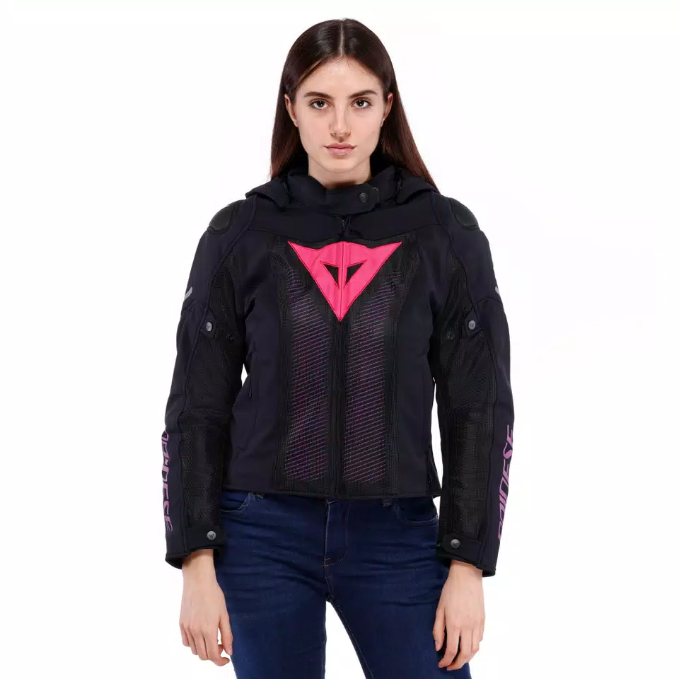 SUPER SPRINT AIR TEX - BLOUSON MOTO D'&Eacute;T&Eacute; EN MESH FEMME - BLACK/PINK/VIOLA - 3