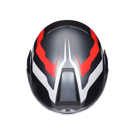 STREETMODULAR RESIA MATT GREY/SILVER/RED - MOTORBIKE FLIP UP HELMET E2206 -  - 7