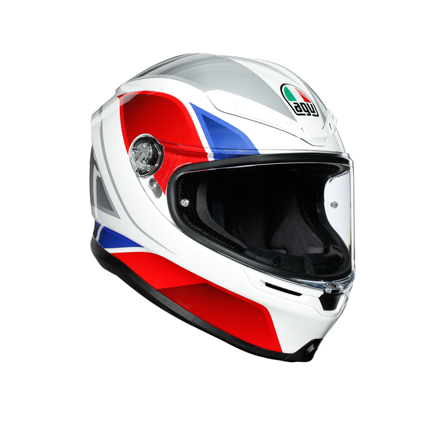 K6 AGV DOT(ECE) MULTI MPLK - HYPHEN WHITE/RED/BLUE helmet image