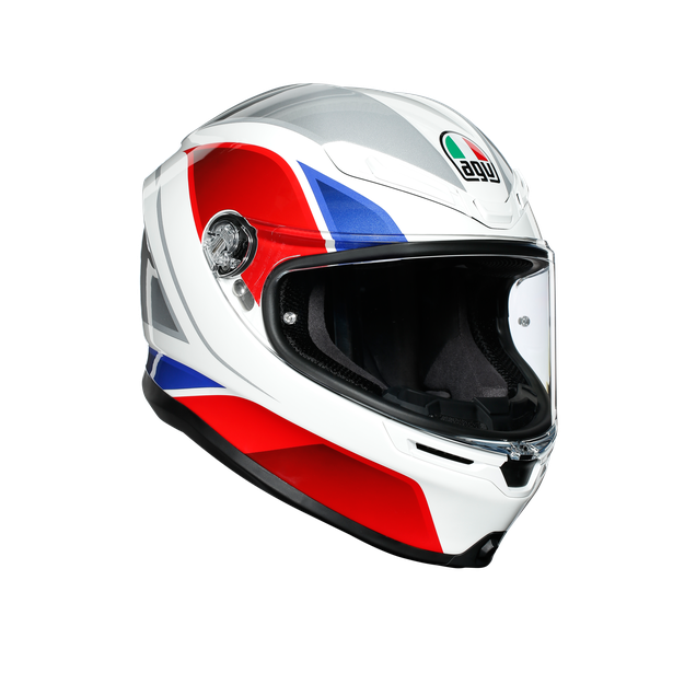 k6-agv-dot-ece-multi-mplk-hyphen-white-red-blue image number 0