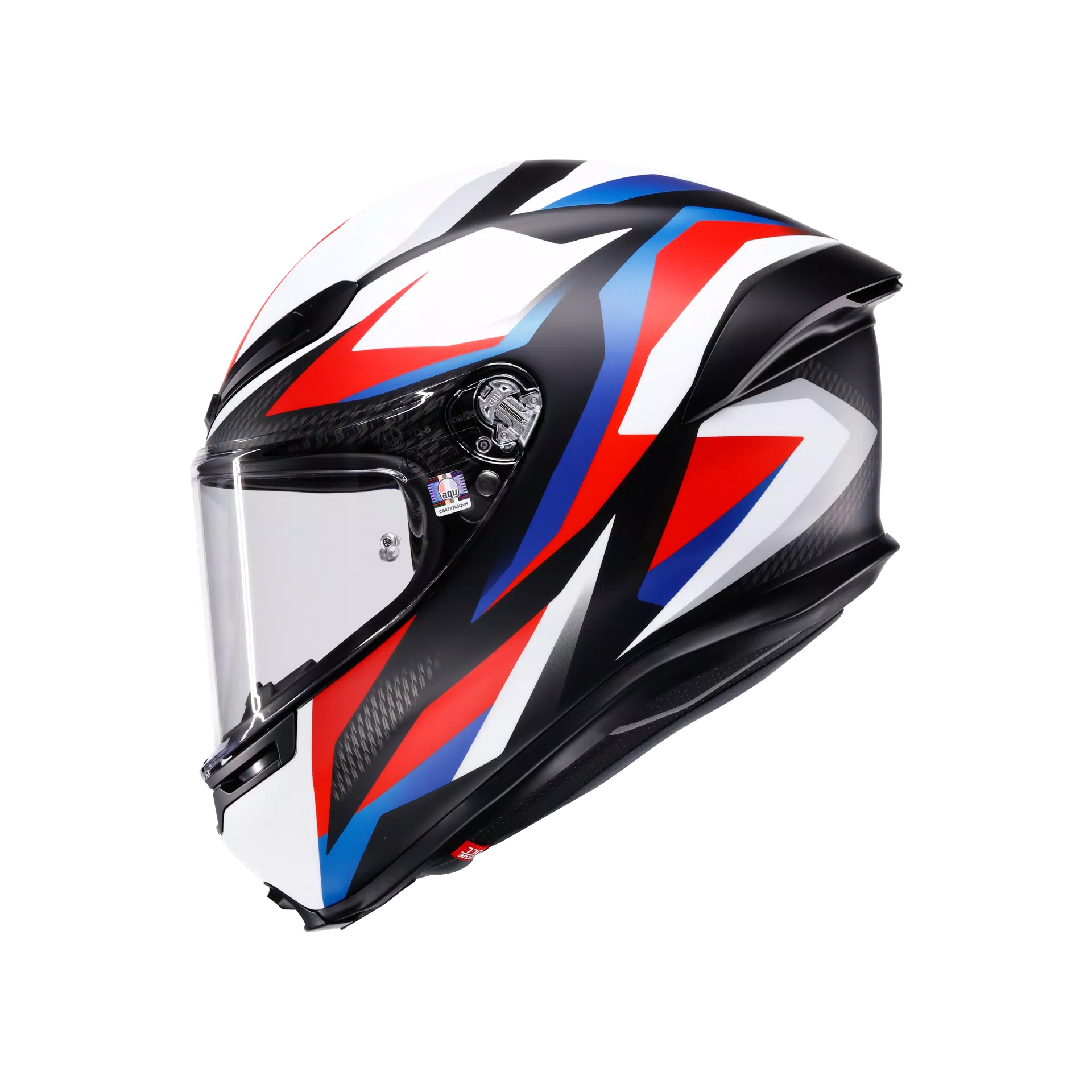 K6 S TIMEWARP MATT BLACK/RED/BLUE - MOTORBIKE FULL FACE HELMET DOT (E2206)