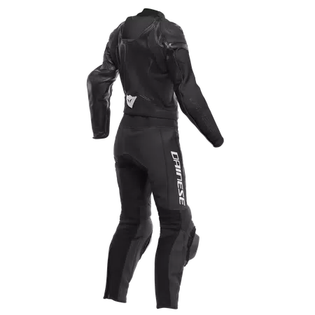 MIRAGE - DAMES 2-DELIG MOTORFIETS LEDEREN PAK - BLACK/BLACK/WHITE - 2