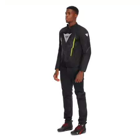 HEROSPHERE AIR TEX - MOTORFIETSJACK HEREN IN STOF - BLACK/WHITE/YELLOW-FLUO - 4