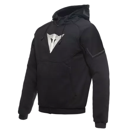DAEMON-X SAFETY HOODIE FULL ZIP - BLACK/BLACK/WHITE - 1