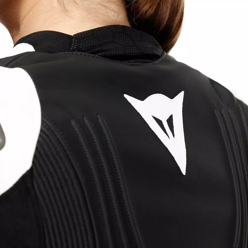 RACING 5 - WOMEN'S LEATHER MOTORCYCLE JACKET - BLACK/WHITE - 13