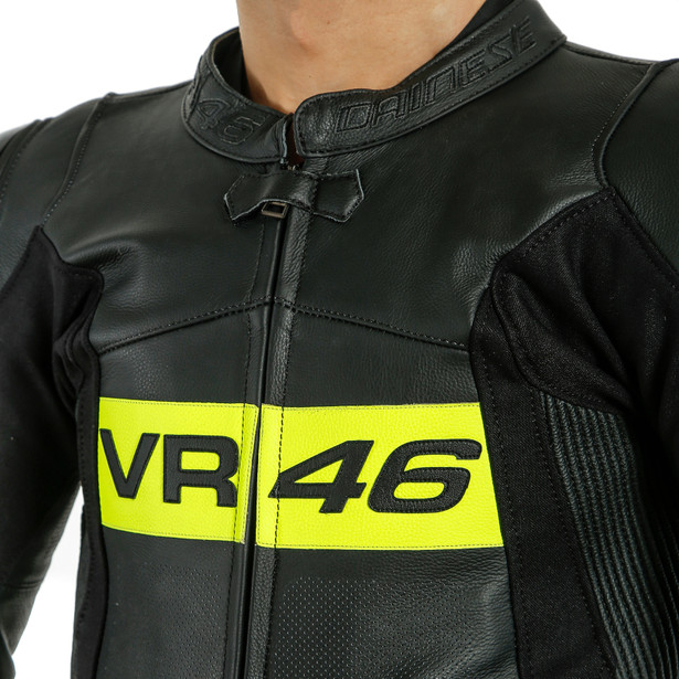 vr46-tavullia-leather-1pc-suit-perf-black-fluo-yellow image number 5