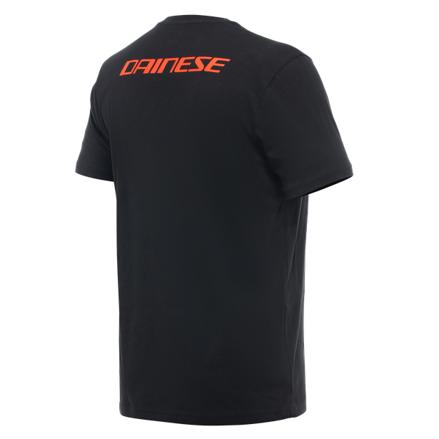 dainese-t-shirt-logo-black-fluo-red image number 1