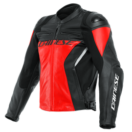 RACING 4 LEATHER JACKET LAVA-RED/BLACK
