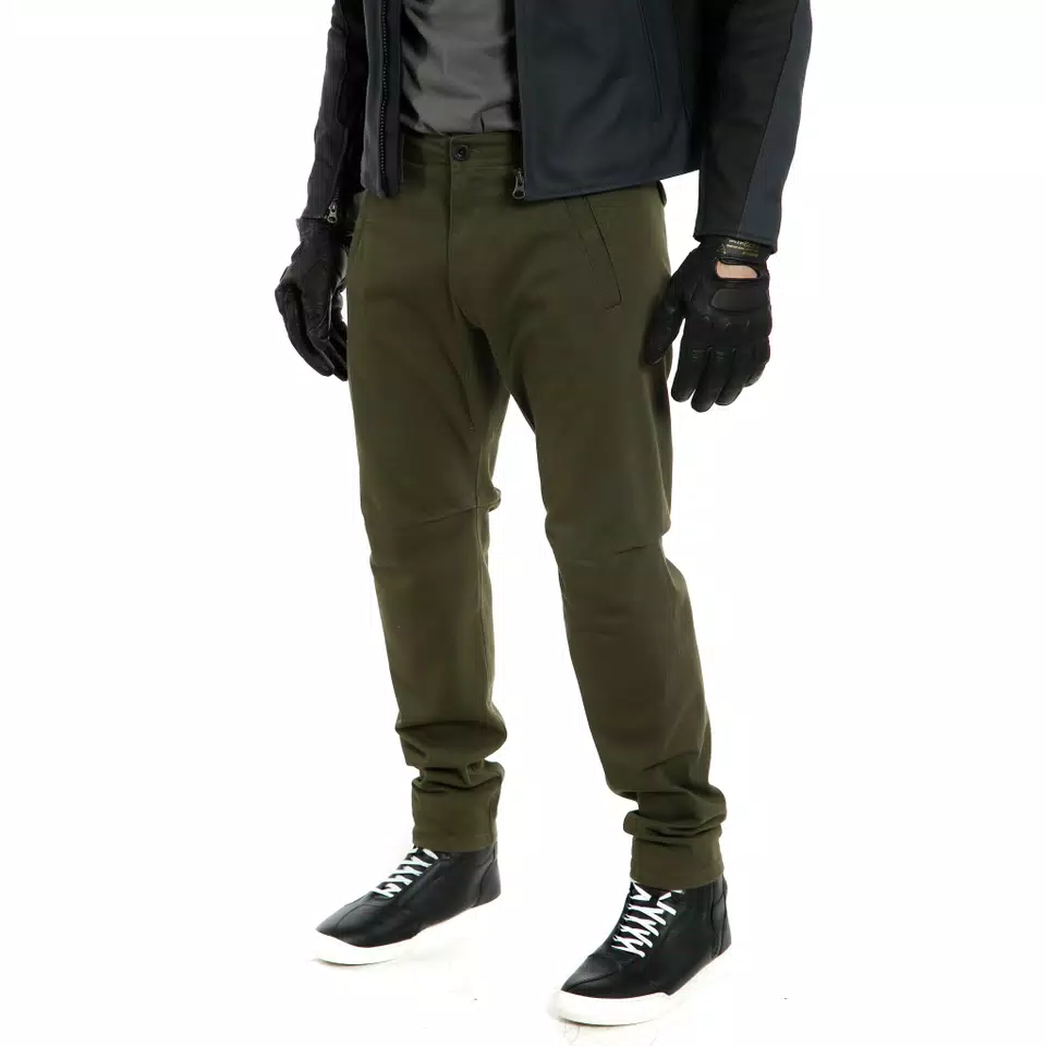 CHINOS - MEN'S MOTORCYCLE PANTS IN FABRIC | OLIVE | Dainese