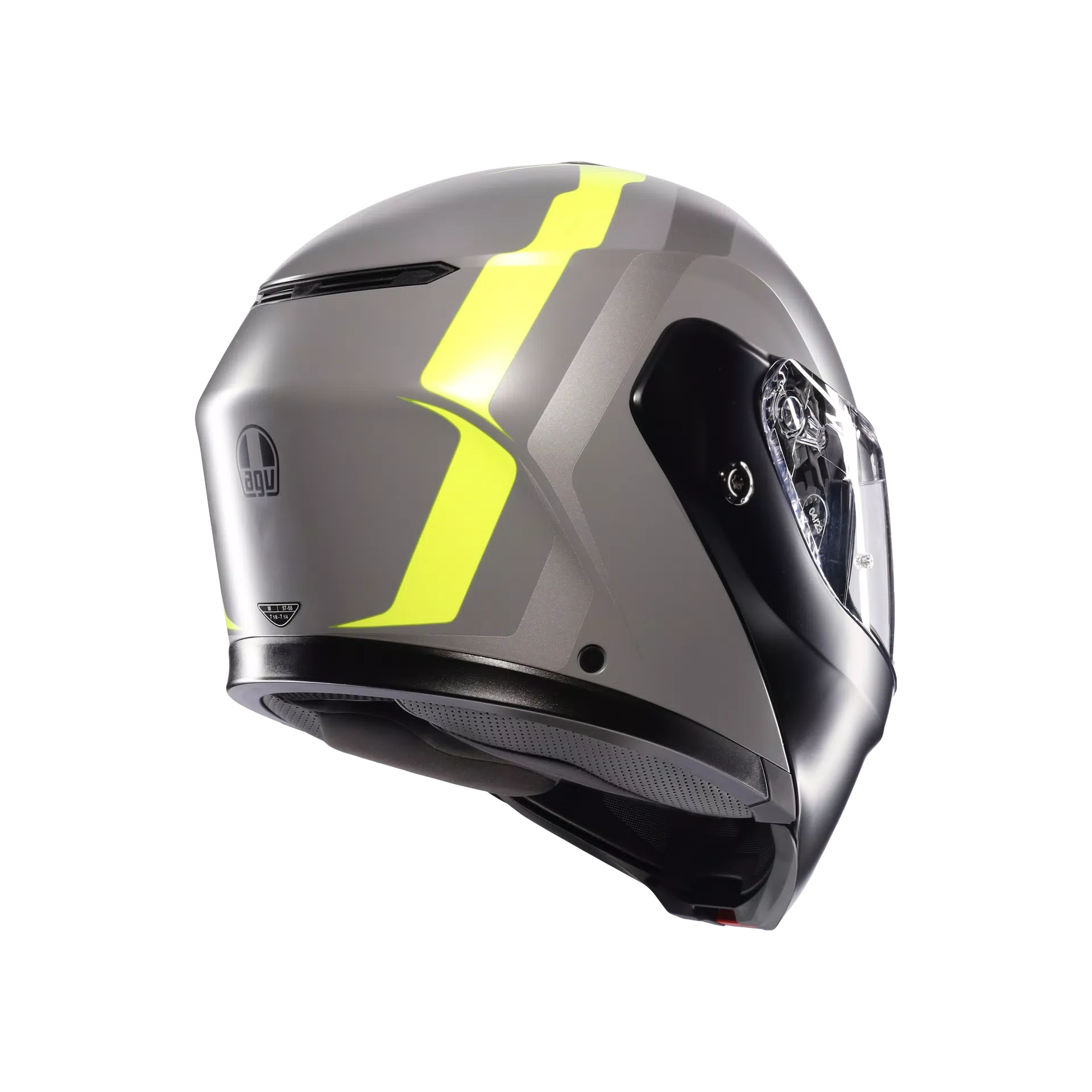 STREETMODULAR RESIA MATT GREY/BLACK/YEL FLUO - MOTORBIKE FLIP UP HELMET DOT(E2206)