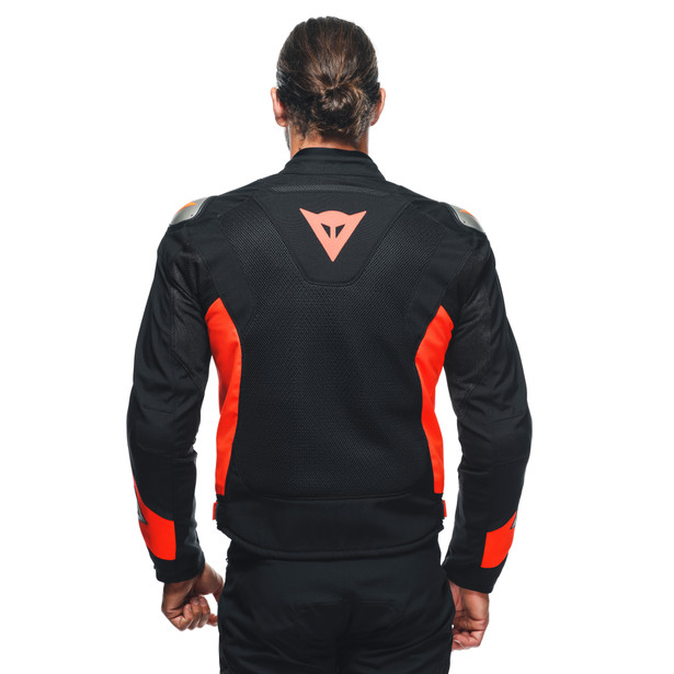 energyca-air-tex-giacca-moto-estiva-in-tessuto-uomo-black-fluo-red image number 4