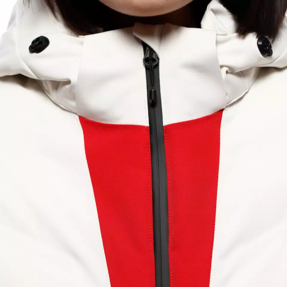 ZIVES AEROSENSE-DRY - WATTIERTE DAMENJACKE - LILY WHITE/RACING RED - 7