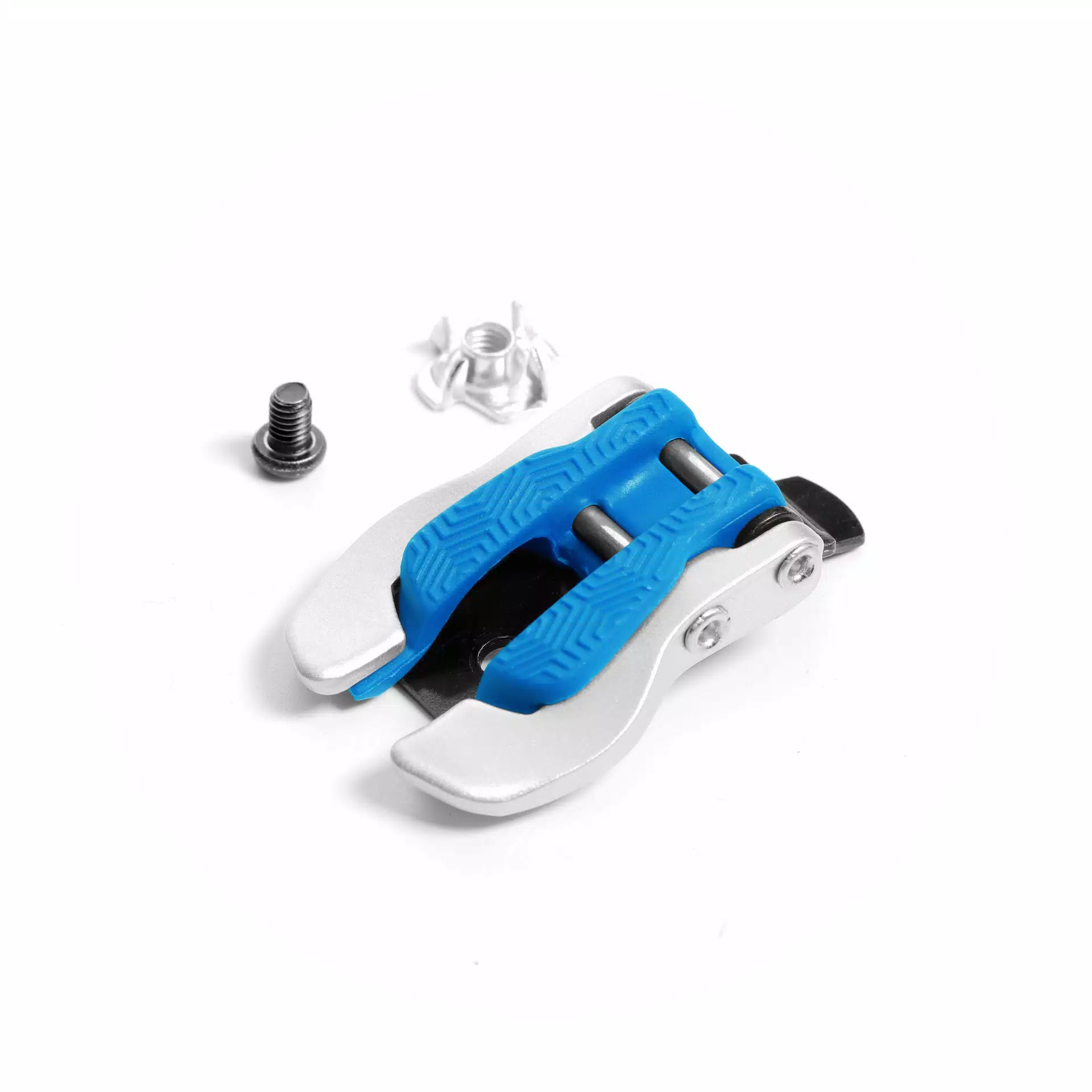 ALUMINUM AND NYLON BUCKLE COMP EVO+COMP &ndash; SILVER/BRIGHT BLUE