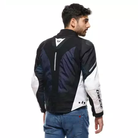 SUPER SPRINT D-DRY - HERREN WASSERDICHTE MOTORRADJACKE - BLACK/BLUE/WHITE - 4