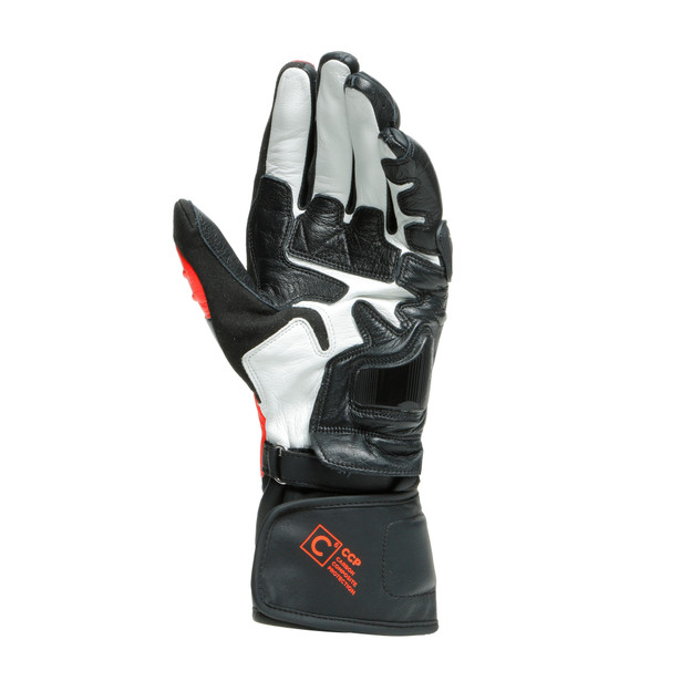 carbon-3-long-gloves-black-fluo-red-white image number 2