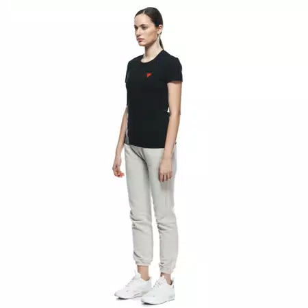 DAINESE LOGO - WOMEN'S T-SHIRT - BLACK/FLUO-RED - 4
