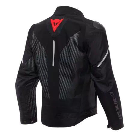 SUPER SPRINT D-DRY - HERREN WASSERDICHTE MOTORRADJACKE - BLACK/BLACK/RED-LAVA - 2