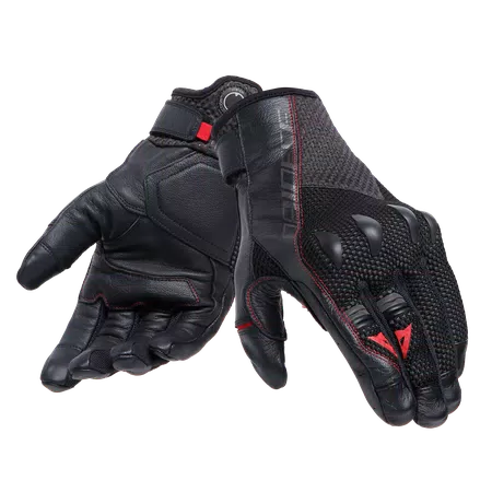 KARAKUM ERGO-TEK MAGIC CONNECTION - MEN'S MOTORCYCLE GLOVES - BLACK/BLACK - 5