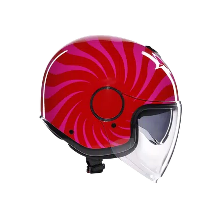 ETERES TROPEA RED/PINK - MOTORBIKE OPEN FACE HELMET E2206 -  - 3