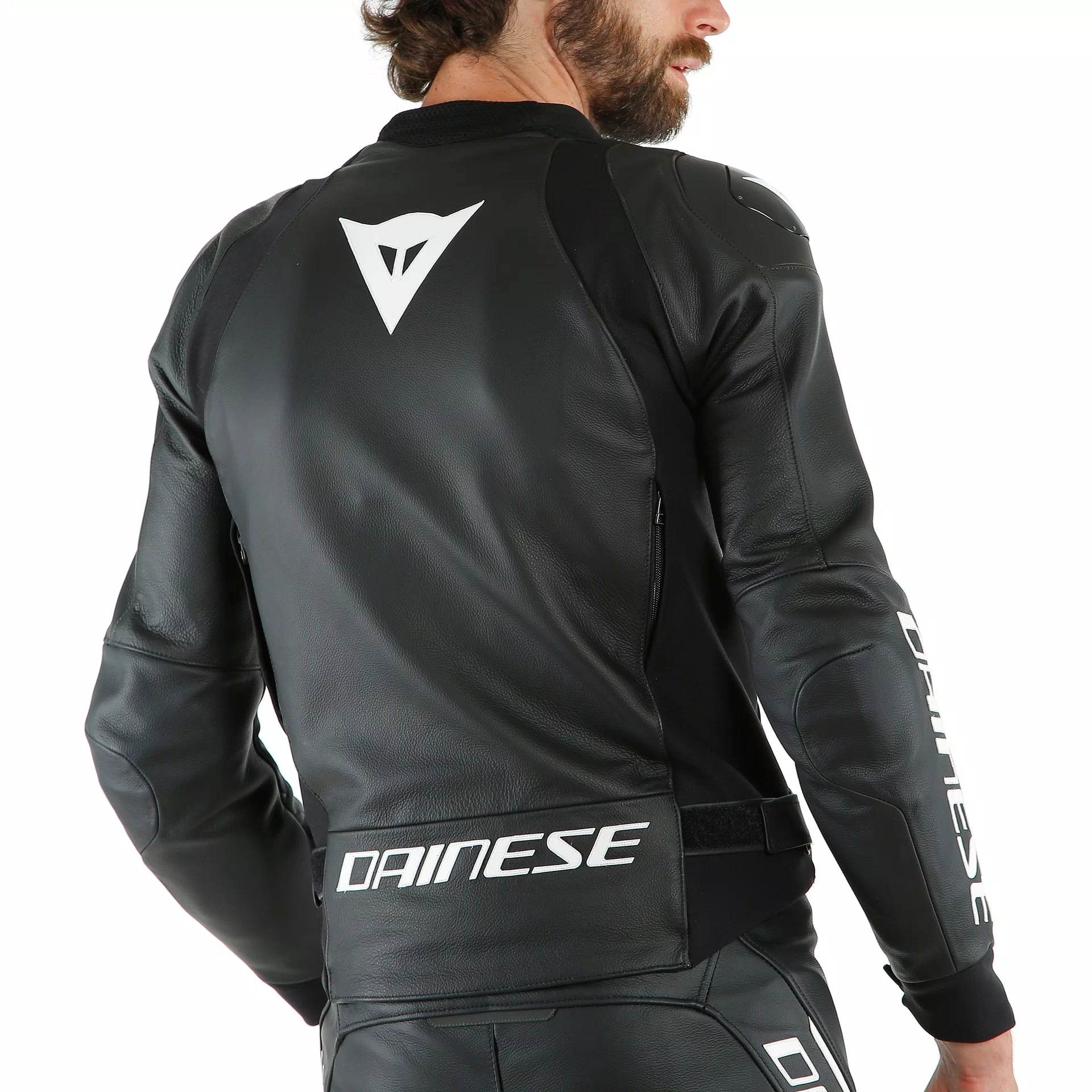 SPORT PRO LEATHER JACKET BLACK WHITE Dainese