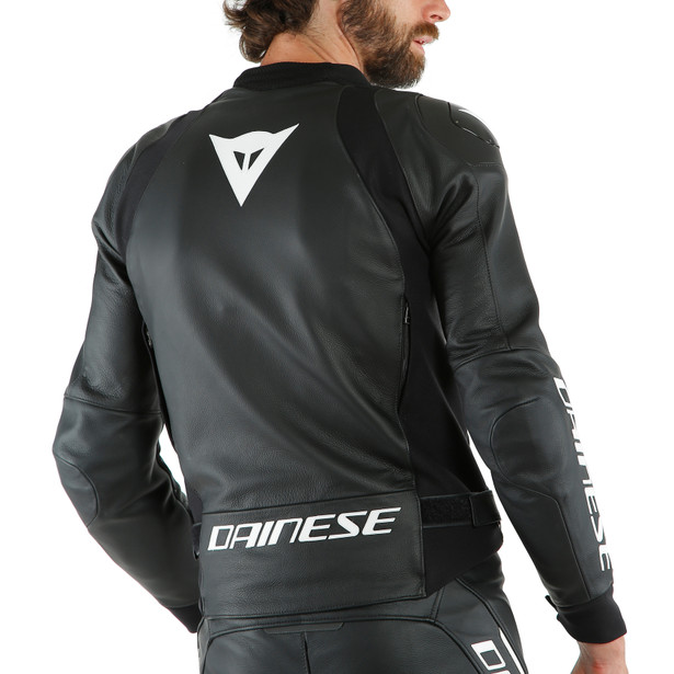 sport-pro-giacca-moto-in-pelle-uomo-black-white image number 3