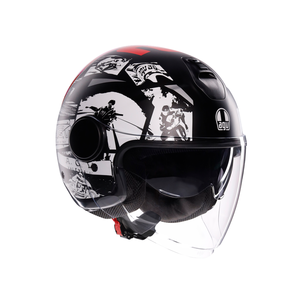 eteres-history-matt-black-white-red-casque-moto-jet-e2206 image number 0
