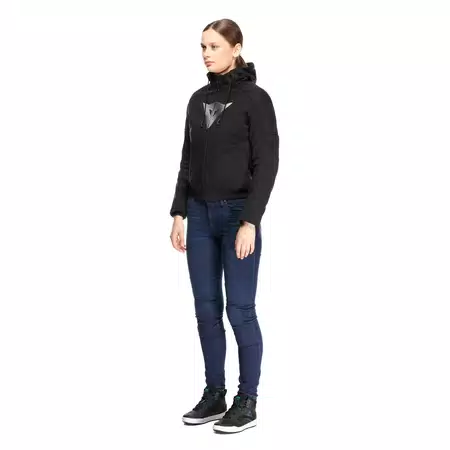 DAEMON-X - WOMEN'S MOTORCYCLE HOODIE FULL-ZIP - BLACK - 3