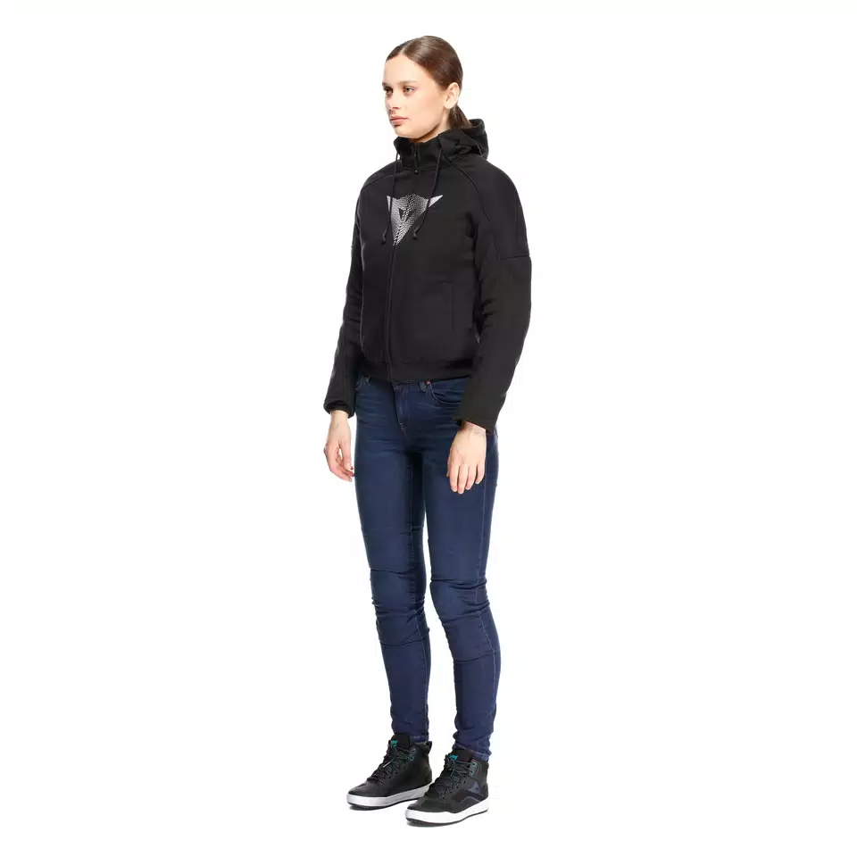 DAEMON-X - FELPA DA MOTO CON PROTEZIONI DONNA - BLACK - 4