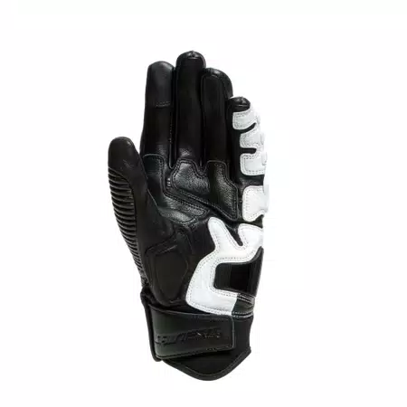 X-RIDE - MEN'S MOTORCYCLE LEATHER GLOVES - BLACK/WHITE - 3