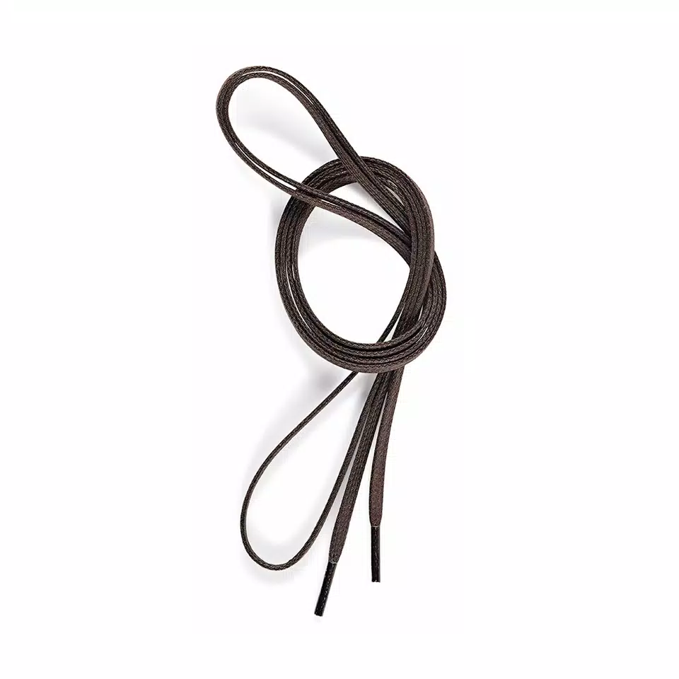 Lacet plat marron hot sale