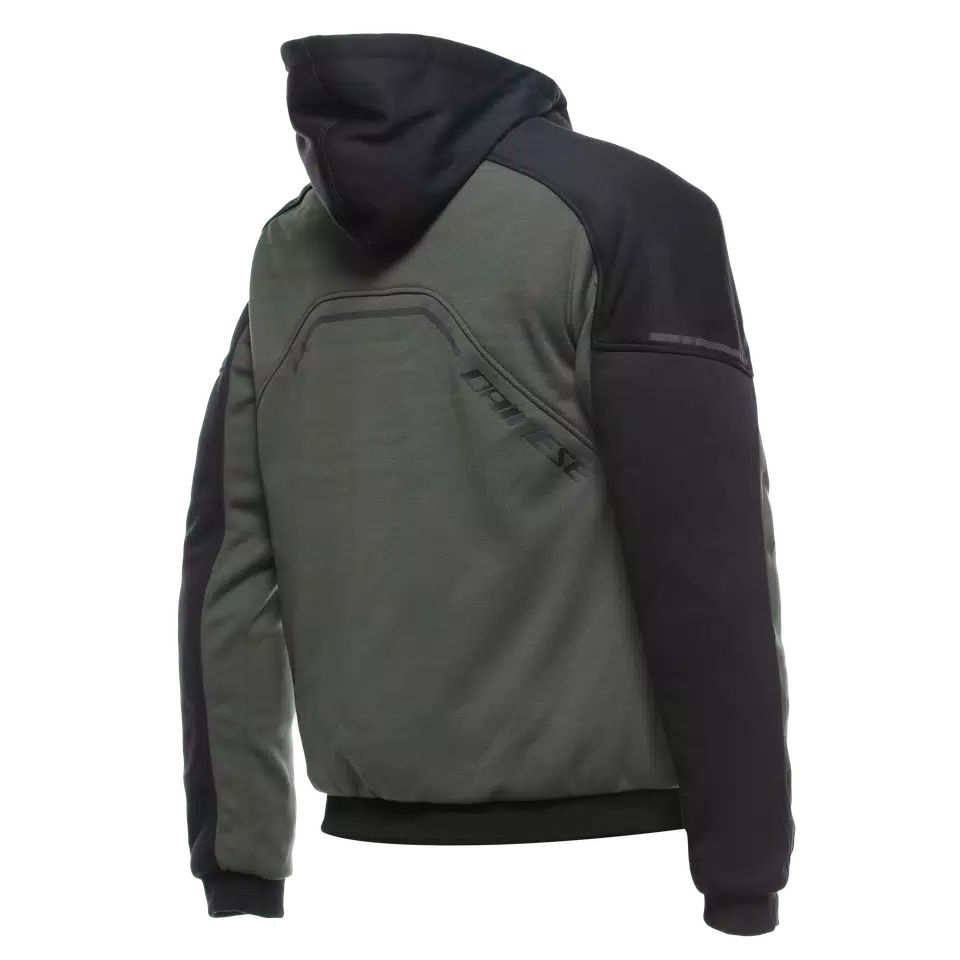 DAEMON-X SAFETY HOODIE - GIACCA MOTO IN TESSUTO UOMO - GREEN/BLACK - 2