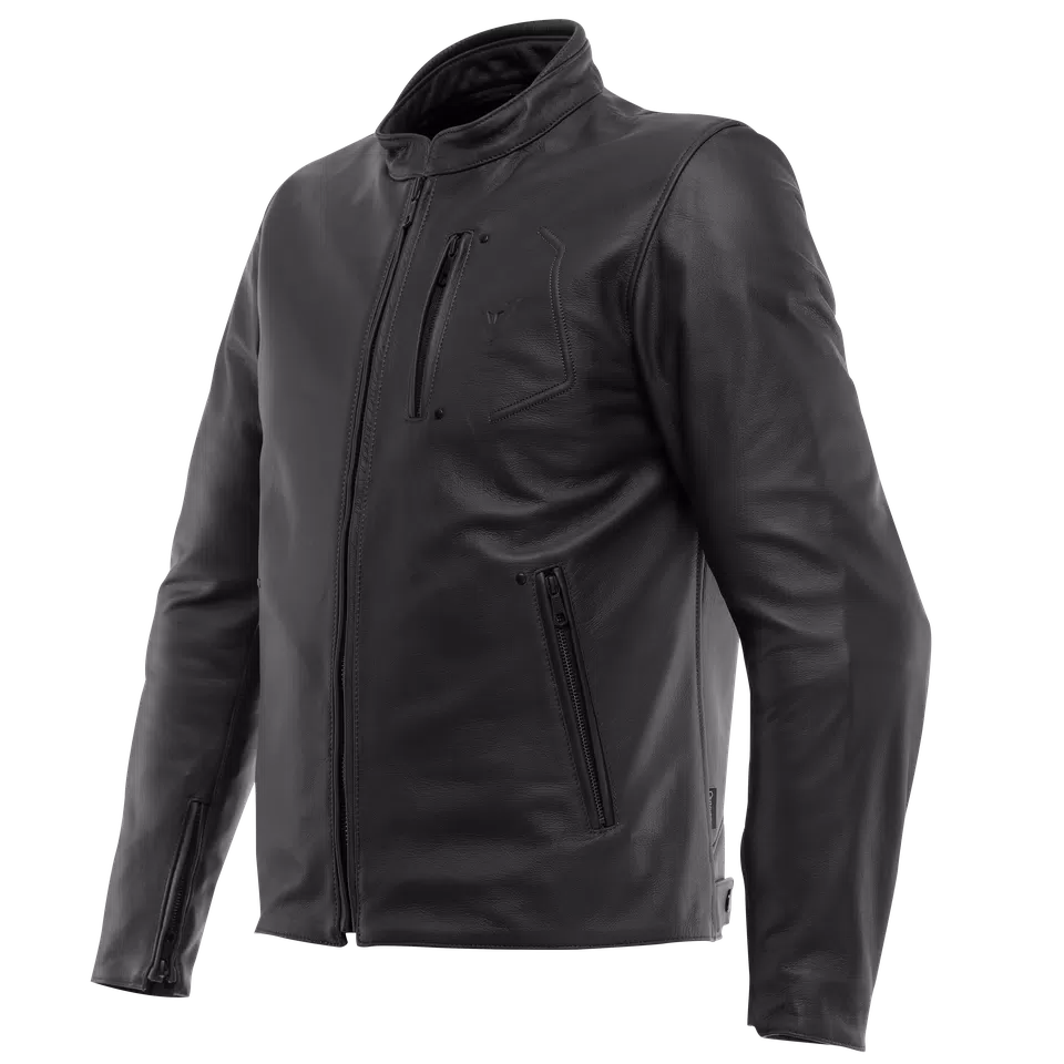 FULCRO - MEN'S MOTORCYCLE LEATHER JACKET - BLACK - 1