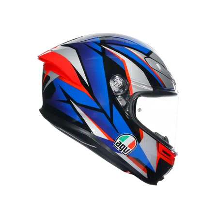 K6 S SLASHCUT BLACK/BLUE/RED - MOTORBIKE FULL FACE HELMET E2206 -  - 3