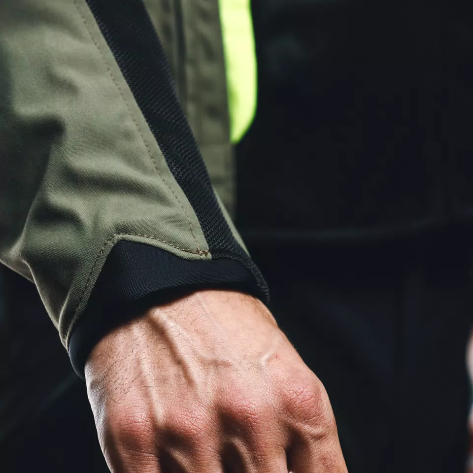 AIR FRAME 3 TEX - MEN'S SUMMER MOTORCYCLE JACKET IN FABRIC - ARMY GREEN/BLACK/FLUO YELLOW - 12