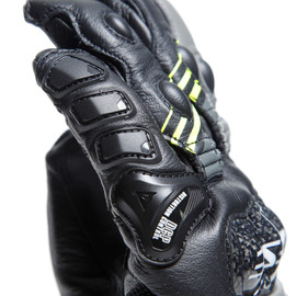 DRUID 4 GLOVES BLACK/CHARCOAL-GRAY/FLUO-YELLOW- Leather
