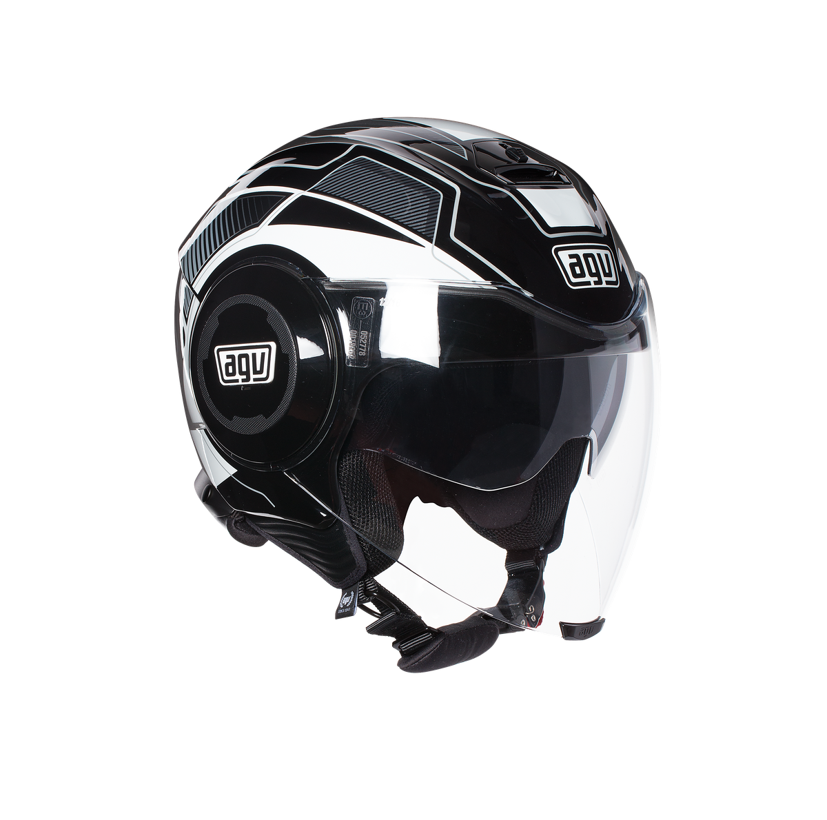 AGV motorcycle helmet: Fluid E2205 Multi - Soho Black/White - Dainese