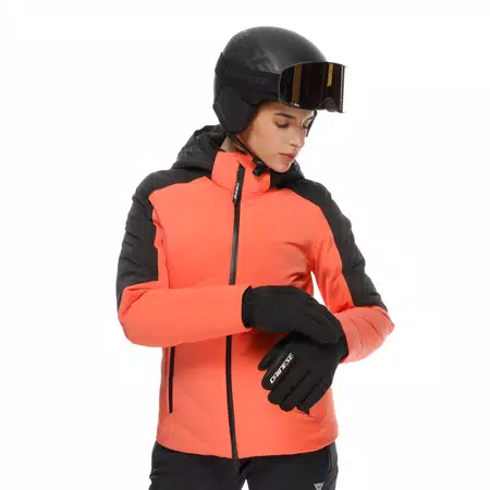 VIRTUS DERMIZAX EV™ - WOMEN'S WATERPROOF DOWN JACKET - CORAL/STRETCH LIMO - 3