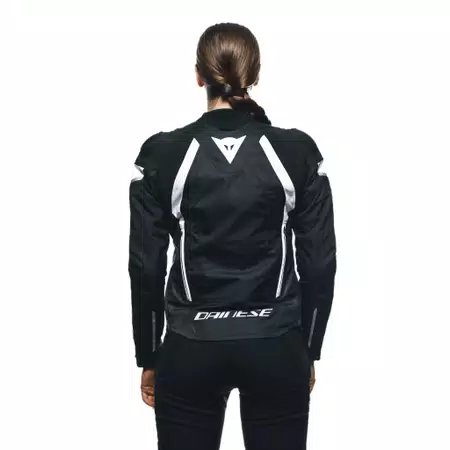 AVRO 5 TEX - DAMES MOTORFIETSJAS IN STOF - BLACK/WHITE/BLACK - 6