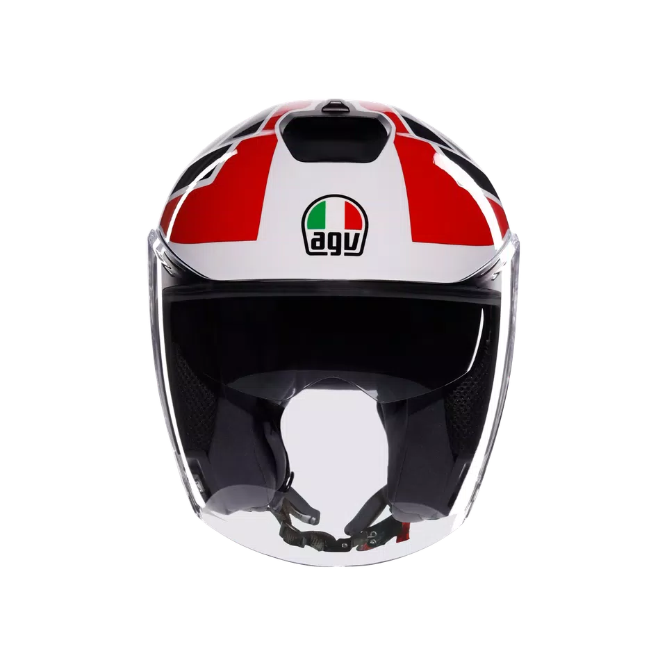 IRIDES TOLOSA BLACK/GREY/RED - MOTORBIKE OPEN FACE HELMET E2206 -  - 2