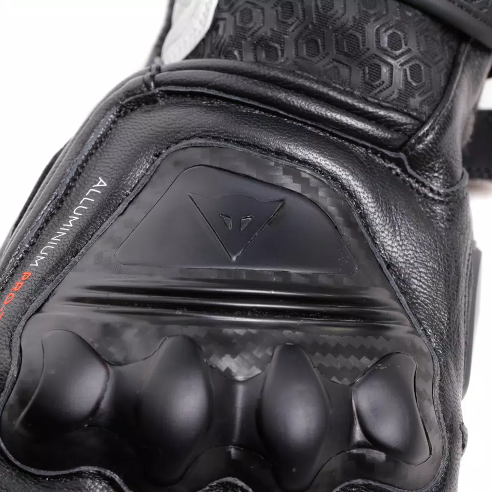 FIERO - GANTS DE MOTO RACING EN CUIR - BLACK/WHITE/RED-FLUO - 8
