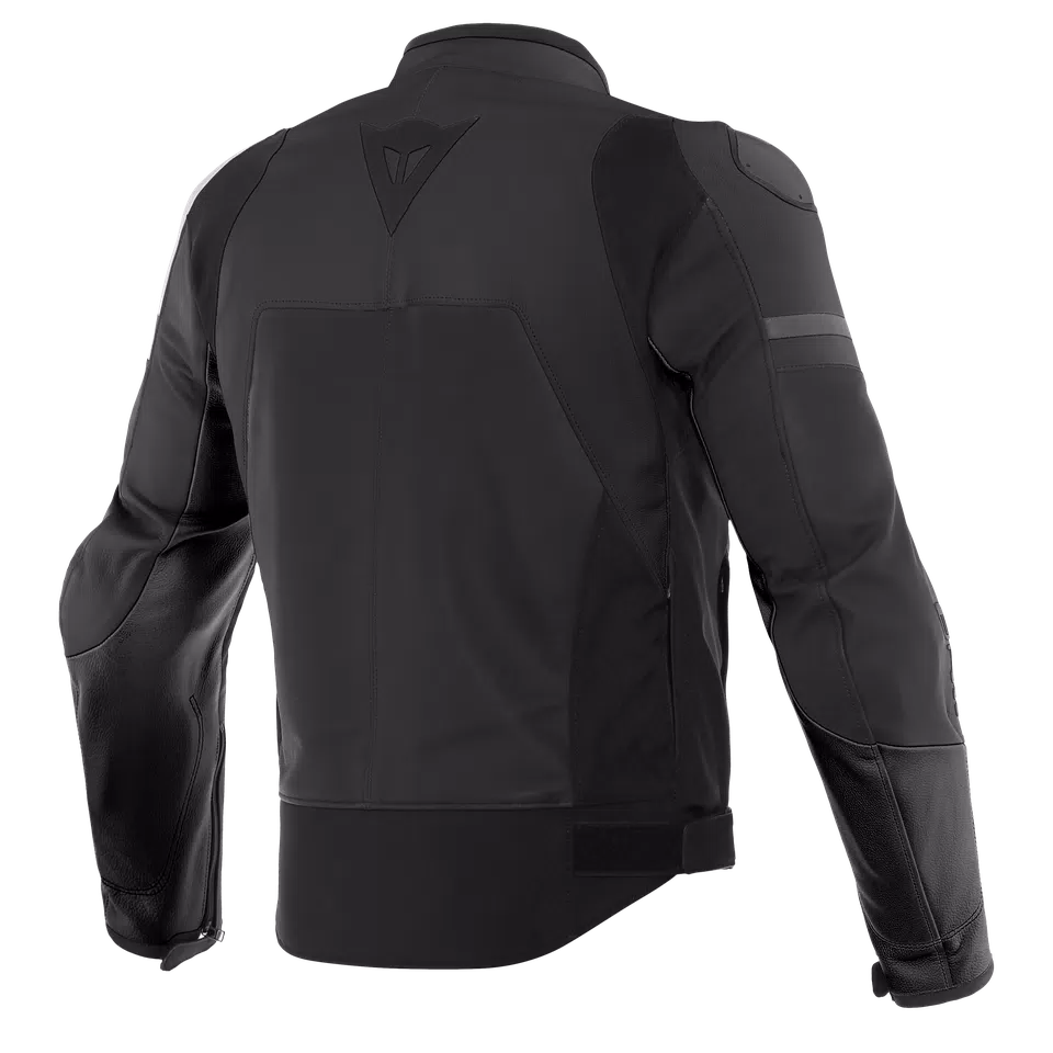 AGILE LEATHER JACKET - BLACK-MATT/BLACK-MATT/BLACK-MATT - 2