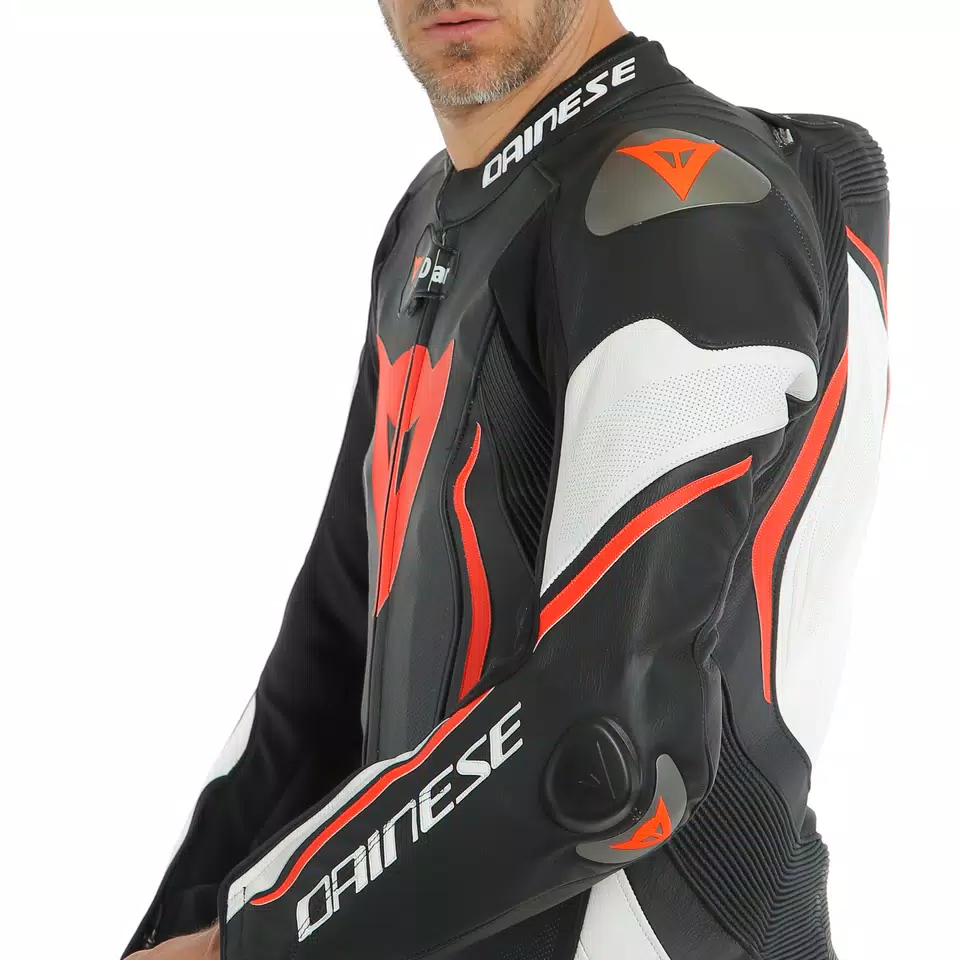 MISANO 2 D-AIR PERF. 1PC SUIT - BLACK/WHITE/FLUO-RED - 7