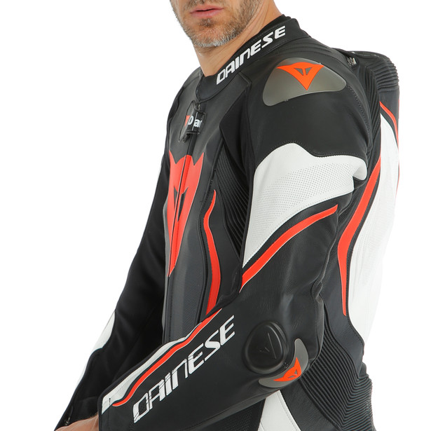 misano-2-d-air-perf-1pc-suit-black-white-fluo-red image number 6