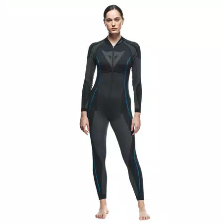 WOMEN'S MOTORCYCLE TECHNICAL UNDERSUIT - BLACK/BLUE - 4