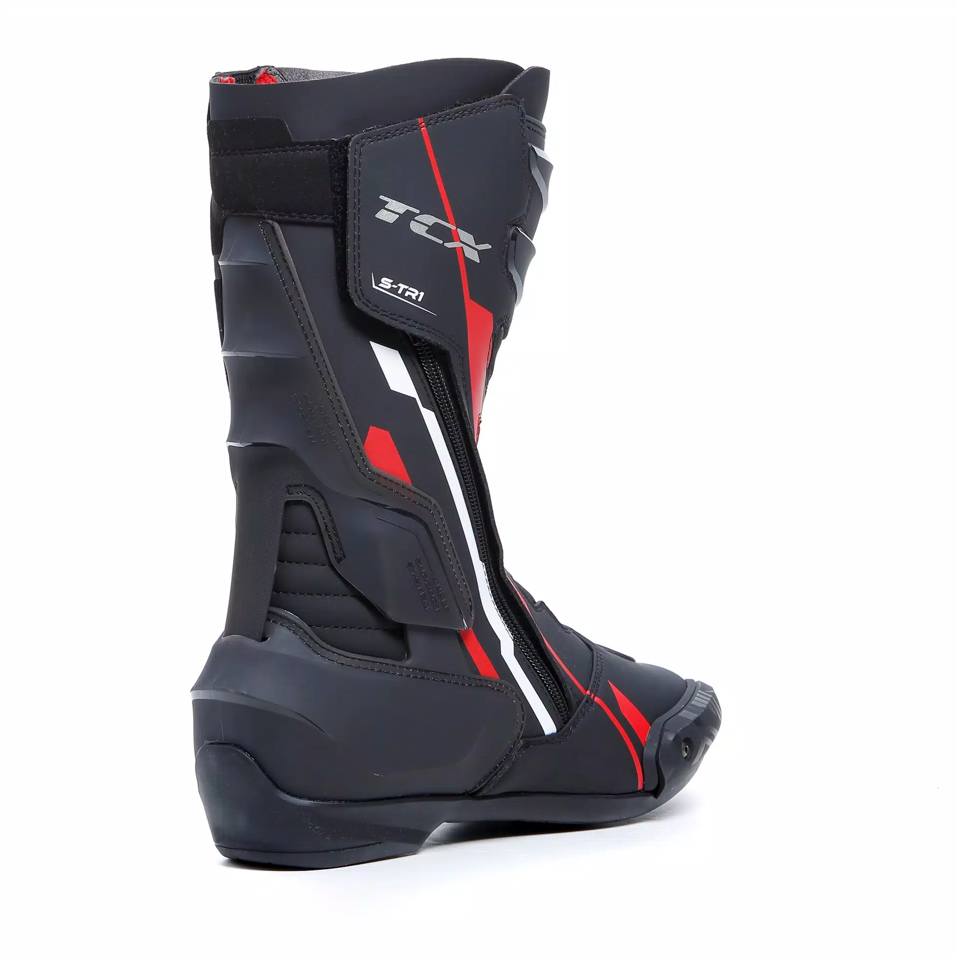S-TR1 MEN'S MOTORCYCLE BOOTS - BLACK/RED/WHITE