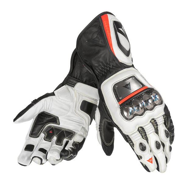 full-metal-d1-gloves-black-white-fluo-red image number 0