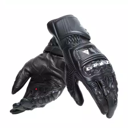 DRUID 4 - MEN'S MOTORCYCLE LEATHER GLOVES - BLACK/BLACK/CHARCOAL-GRAY - 5