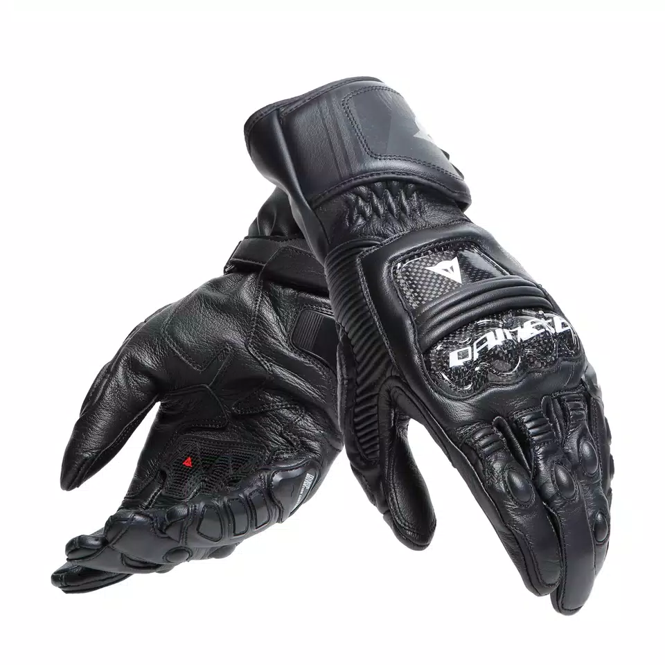 DRUID 4 - MEN'S MOTORCYCLE LEATHER GLOVES - BLACK/BLACK/CHARCOAL-GRAY - 5