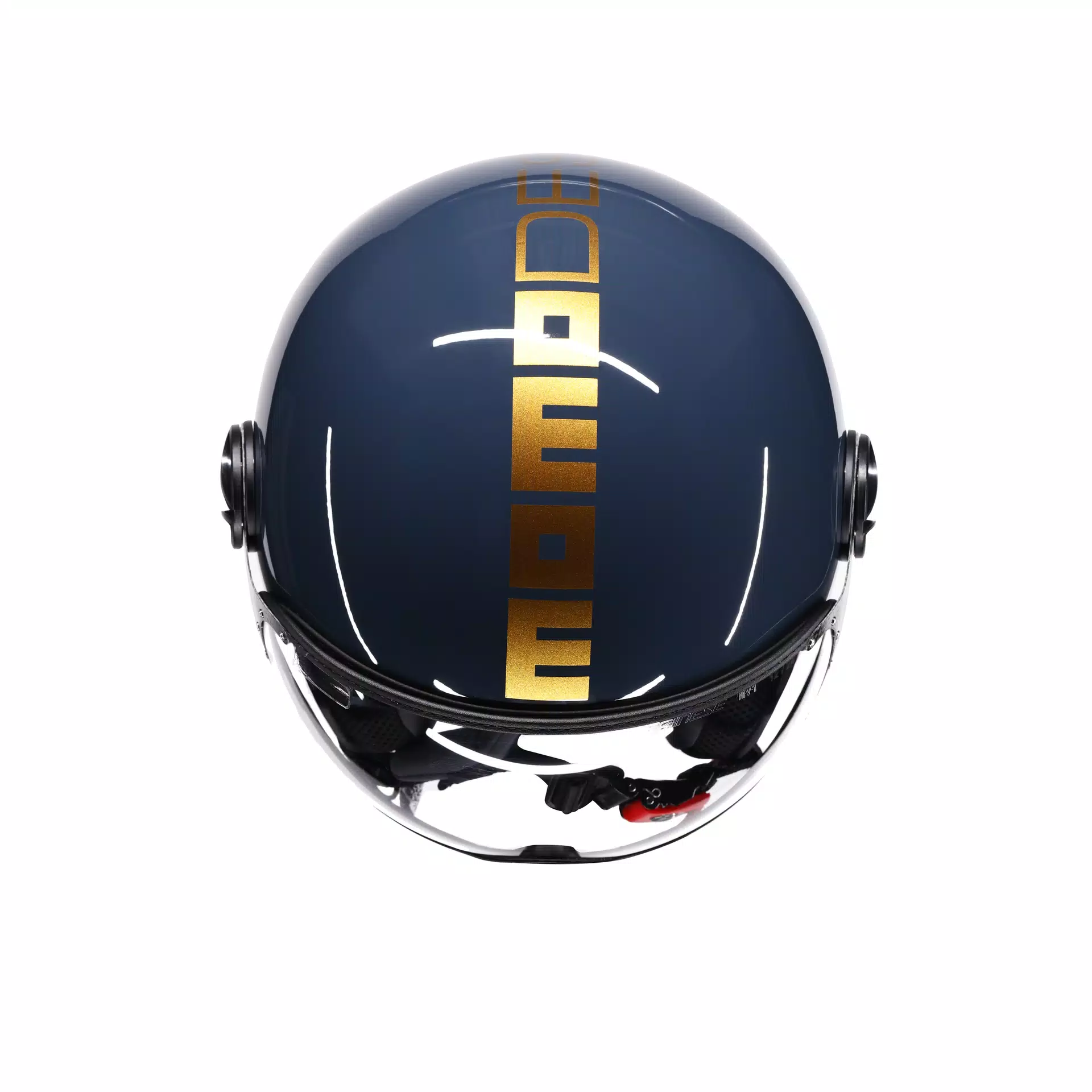 MOMODESIGN FGTR CLASSIC - JET HELMET WITH VISOR E2206 - FLIP BRASS/GOLD